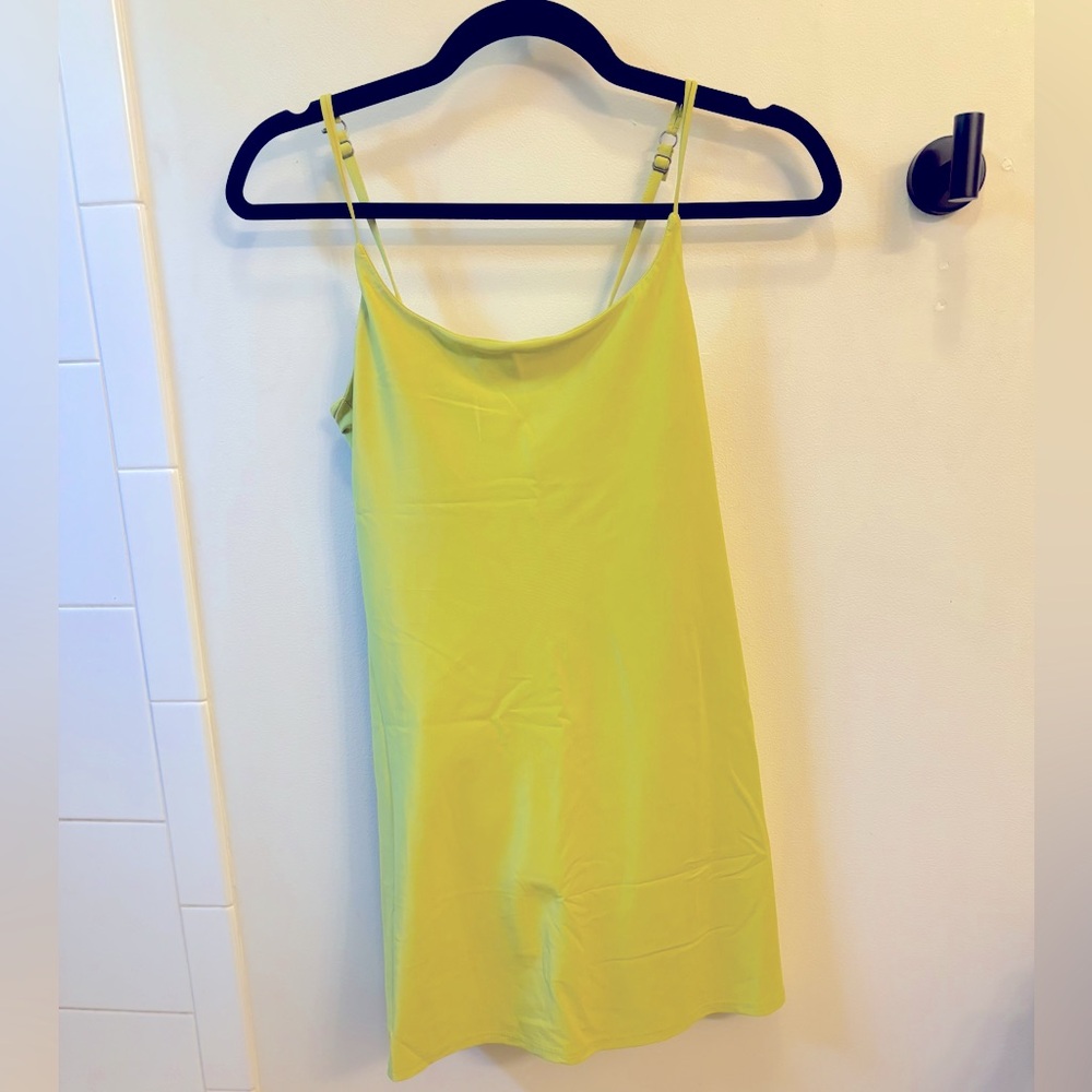 ABERCROMBIE traveler mini dress chartreuse lime green xxs petite